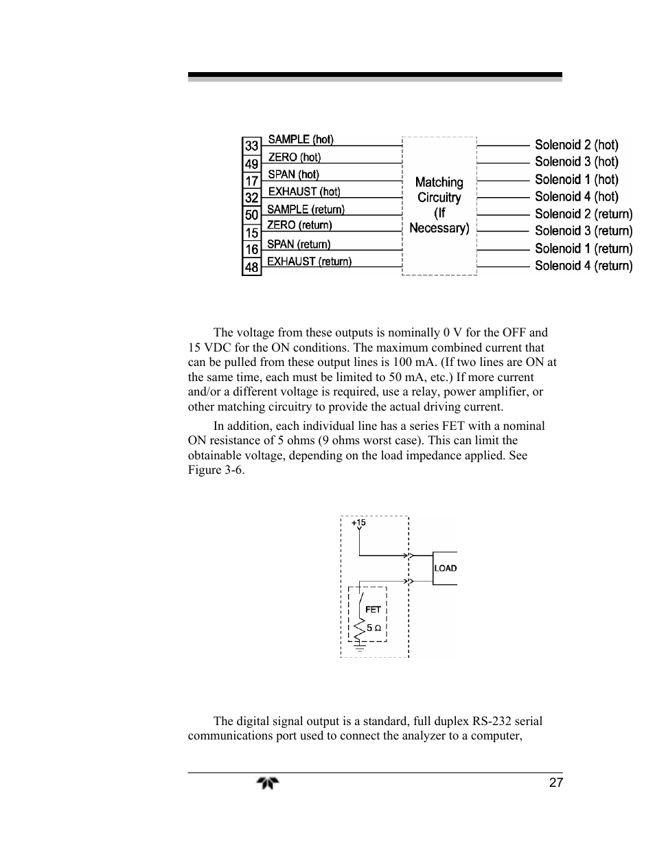 Teledyne 3000TA-EU - General purpose trace oxygen analyzer User Manual | Page 39 / 89