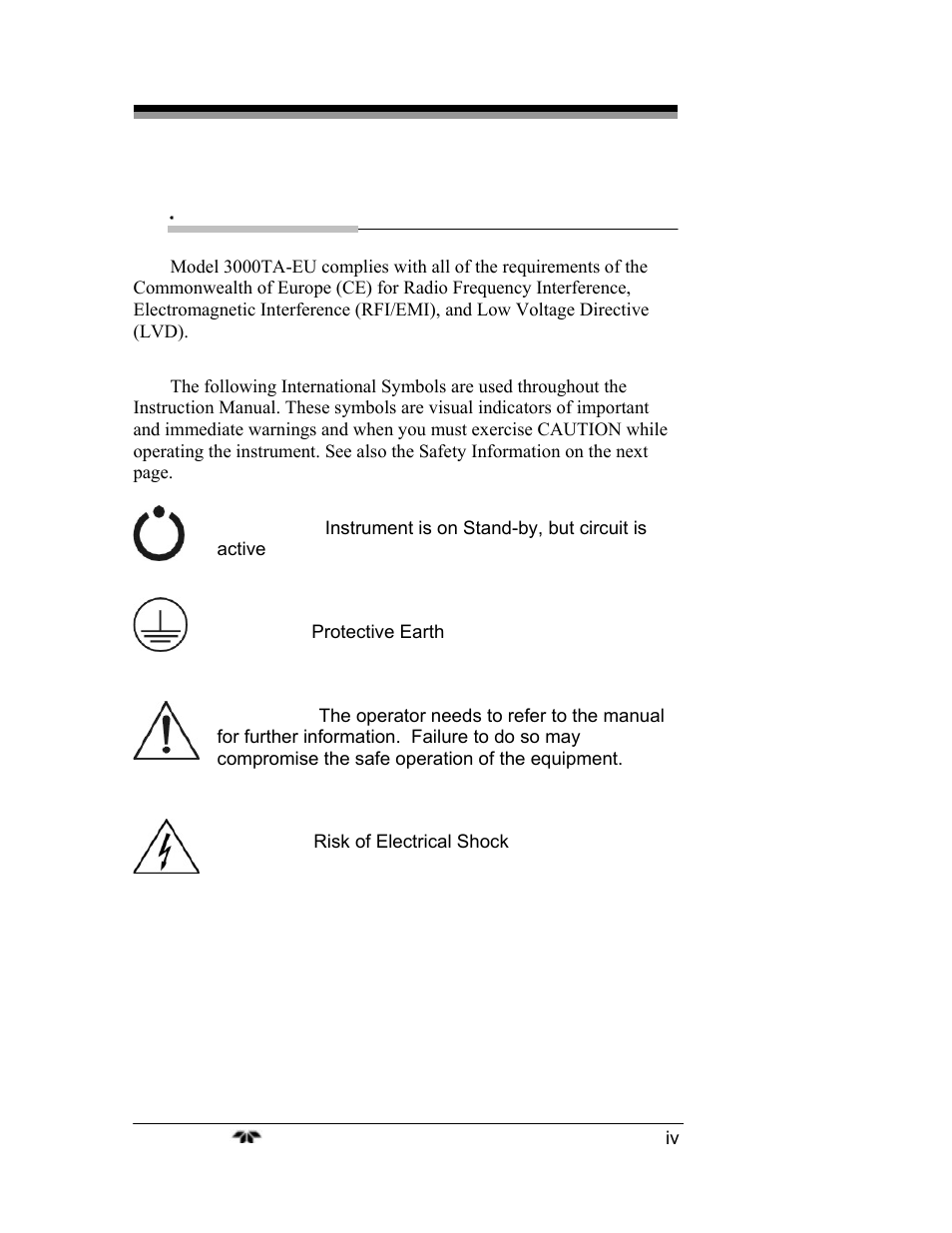 Important notice | Teledyne 3000TA-EU - General purpose trace oxygen analyzer User Manual | Page 4 / 89