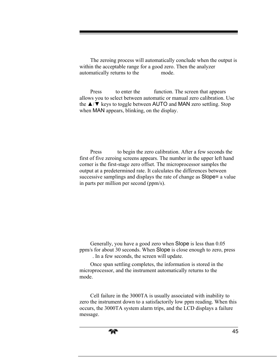 Teledyne 3000TA-EU - General purpose trace oxygen analyzer User Manual | Page 57 / 89