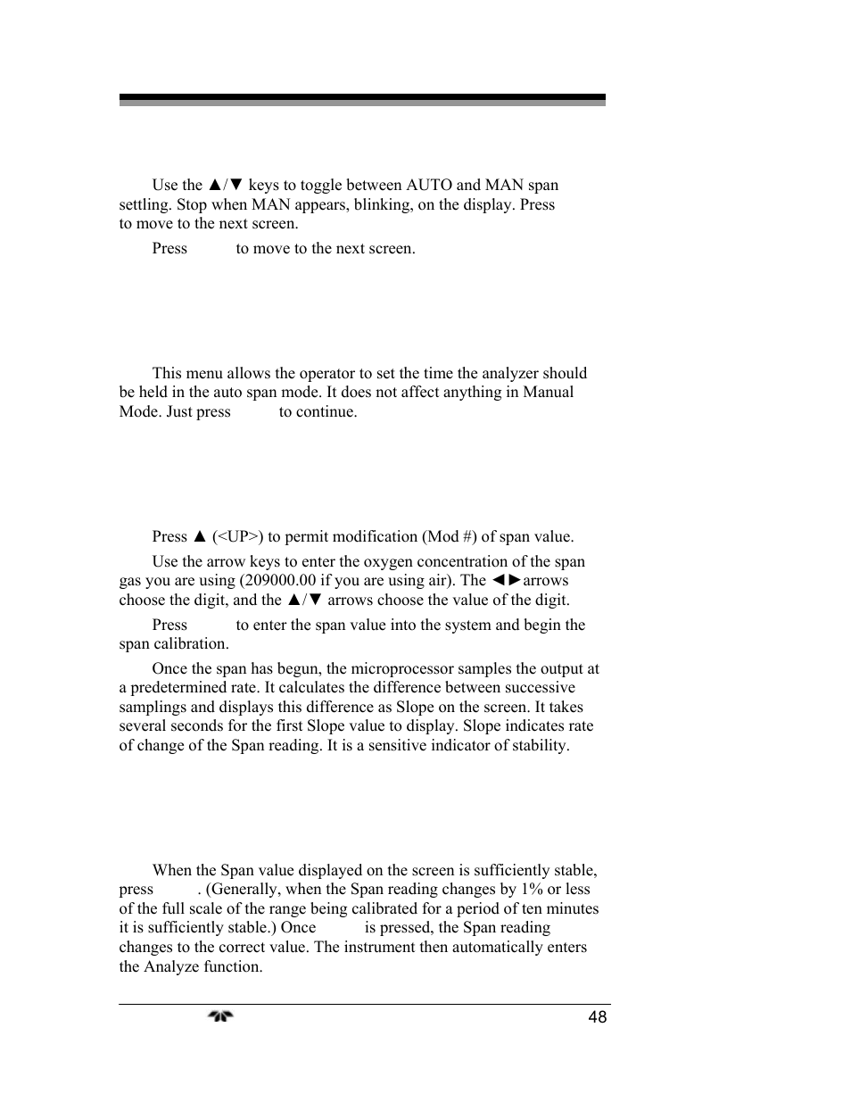 Teledyne 3000TA-EU - General purpose trace oxygen analyzer User Manual | Page 60 / 89