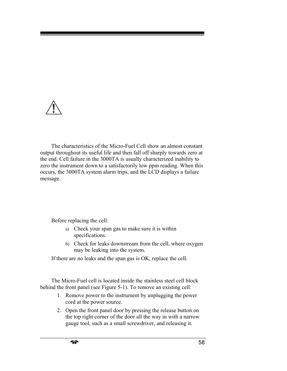 Teledyne 3000TA-EU - General purpose trace oxygen analyzer User Manual | Page 70 / 89