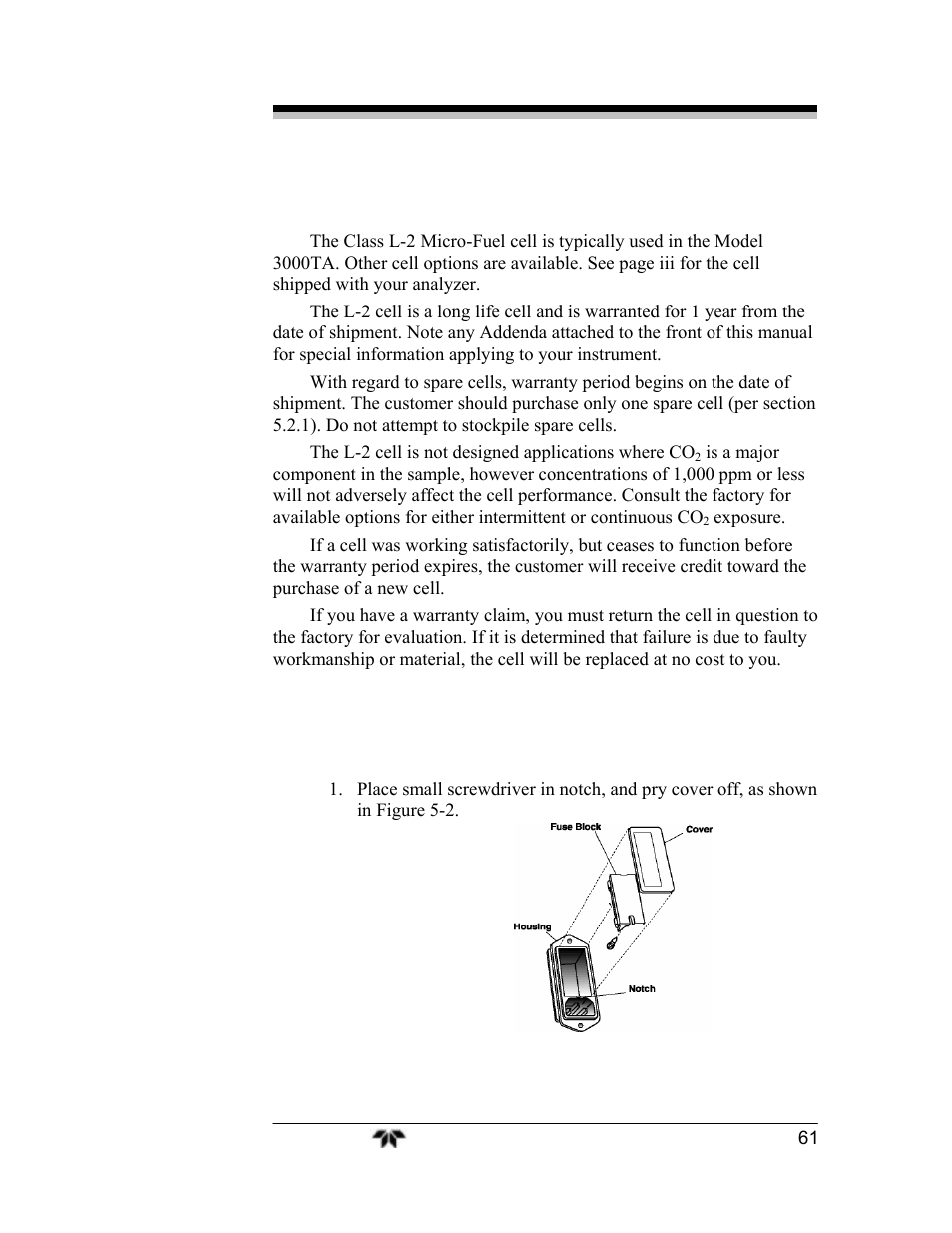 Teledyne 3000TA-EU - General purpose trace oxygen analyzer User Manual | Page 73 / 89