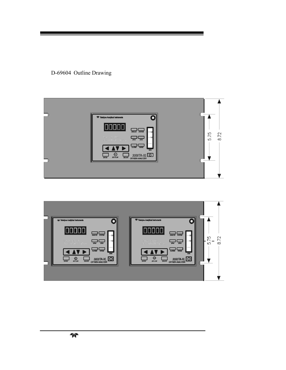 Teledyne 3000TA-XLEU - Trace oxygen analyzer User Manual | Page 102 / 108