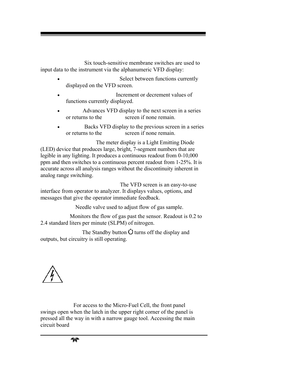 Teledyne 3000TA-XLEU - Trace oxygen analyzer User Manual | Page 20 / 108