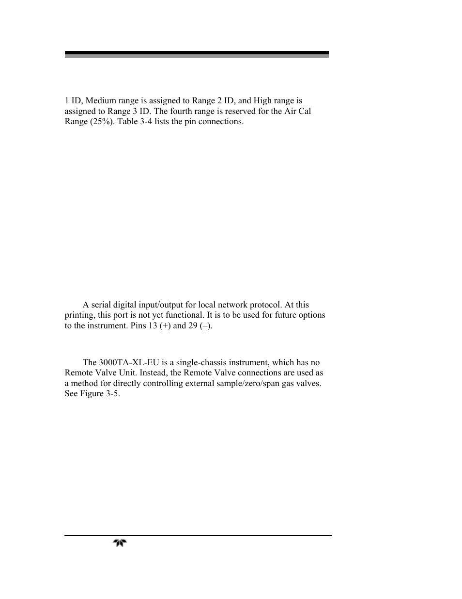 Teledyne 3000TA-XLEU - Trace oxygen analyzer User Manual | Page 44 / 108