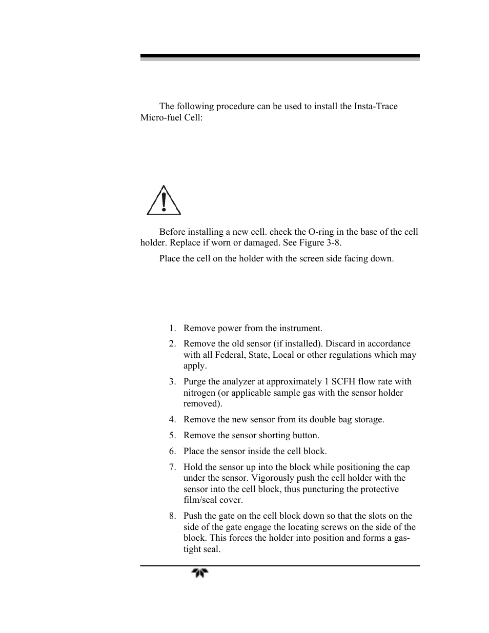 Teledyne 3000TA-XLEU - Trace oxygen analyzer User Manual | Page 49 / 108