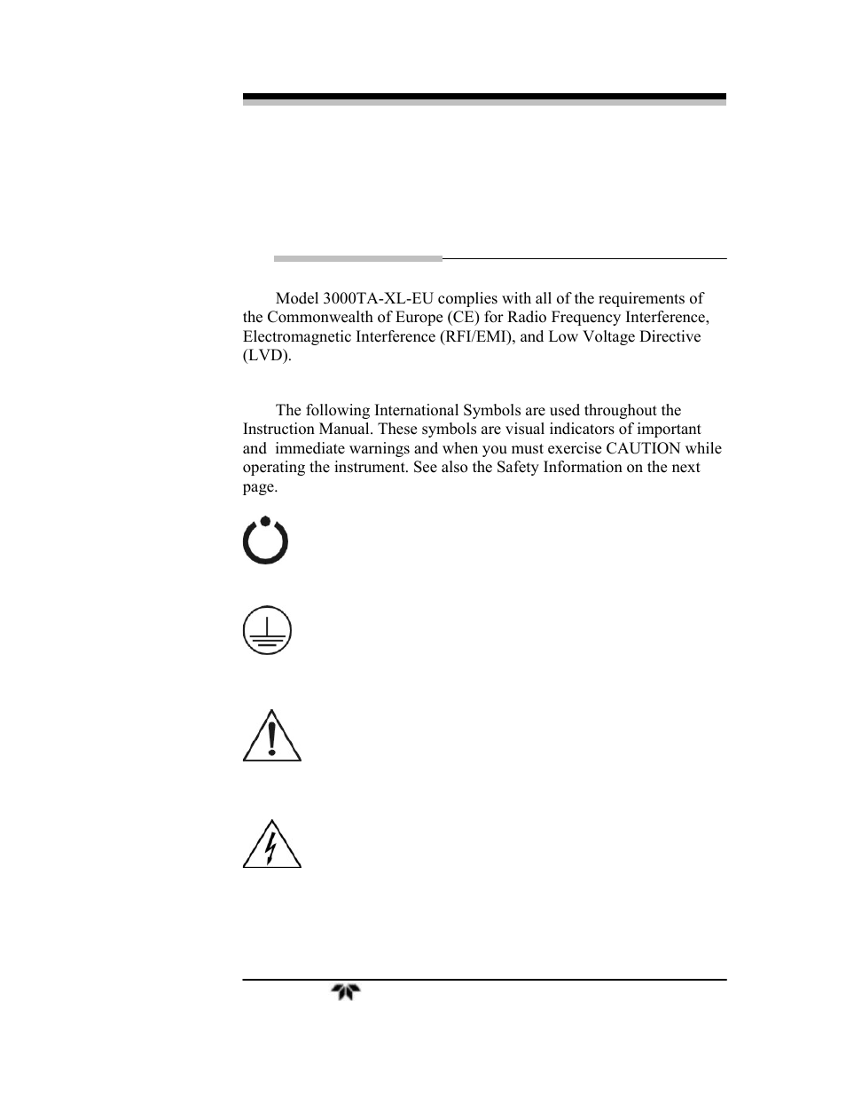 Important notice | Teledyne 3000TA-XLEU - Trace oxygen analyzer User Manual | Page 5 / 108