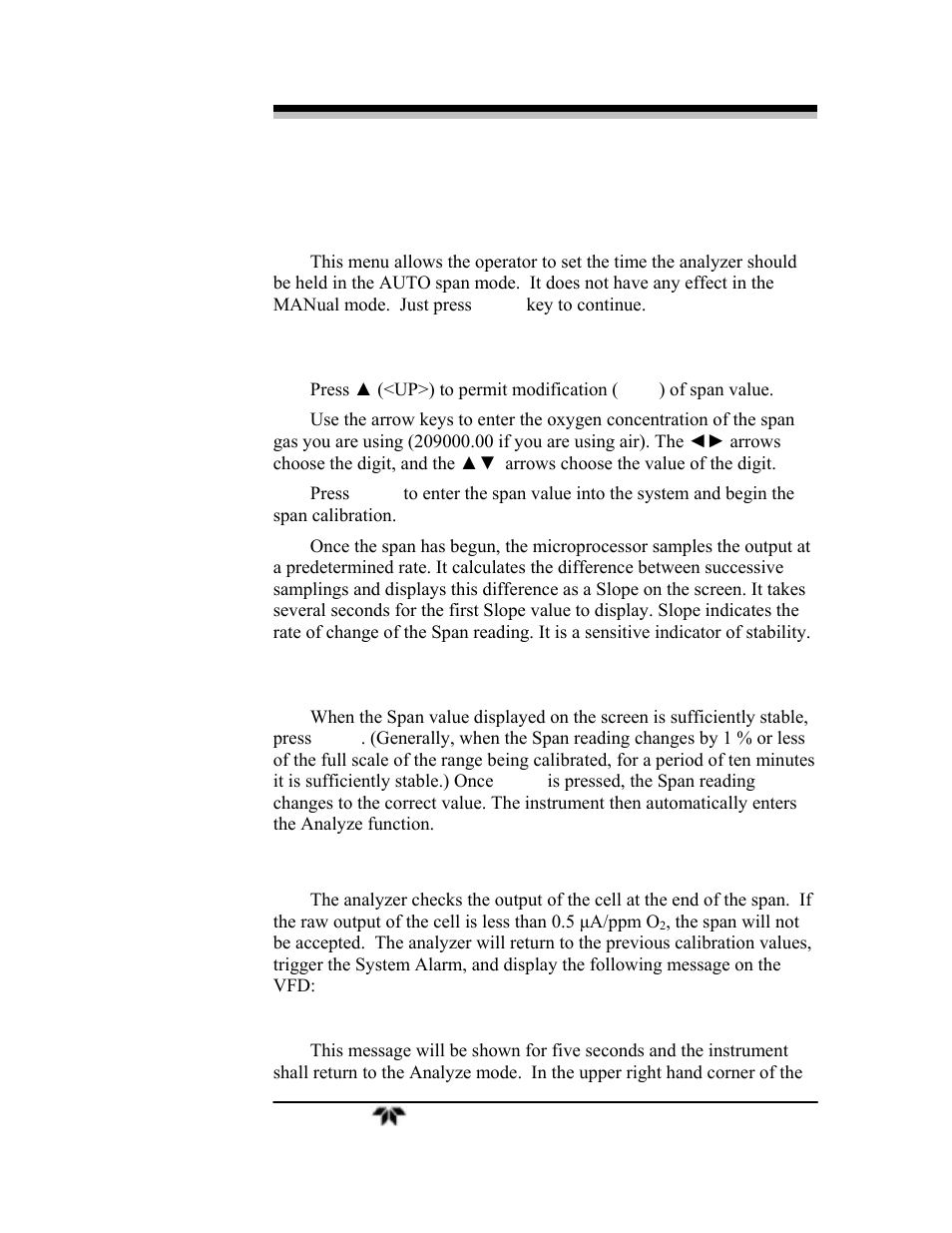 Teledyne 3000TA-XLEU - Trace oxygen analyzer User Manual | Page 69 / 108