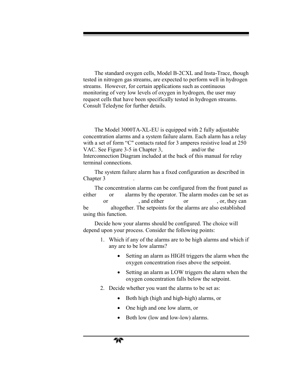 Teledyne 3000TA-XLEU - Trace oxygen analyzer User Manual | Page 71 / 108