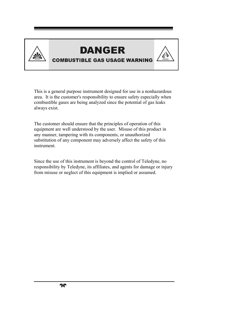 Teledyne 3000TA-XLEU - Trace oxygen analyzer User Manual | Page 8 / 108