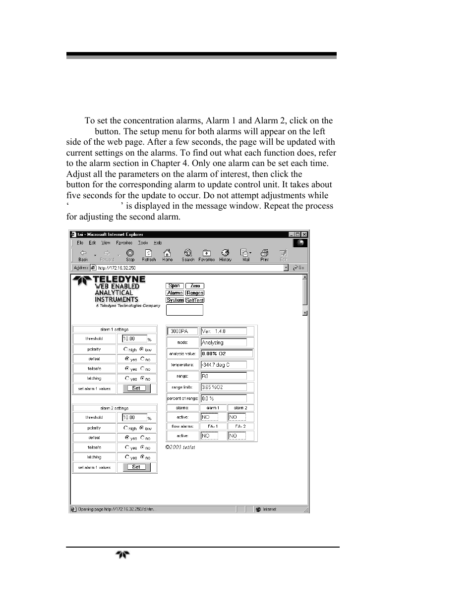 Teledyne 3000TA-XLEU - Trace oxygen analyzer User Manual | Page 84 / 108