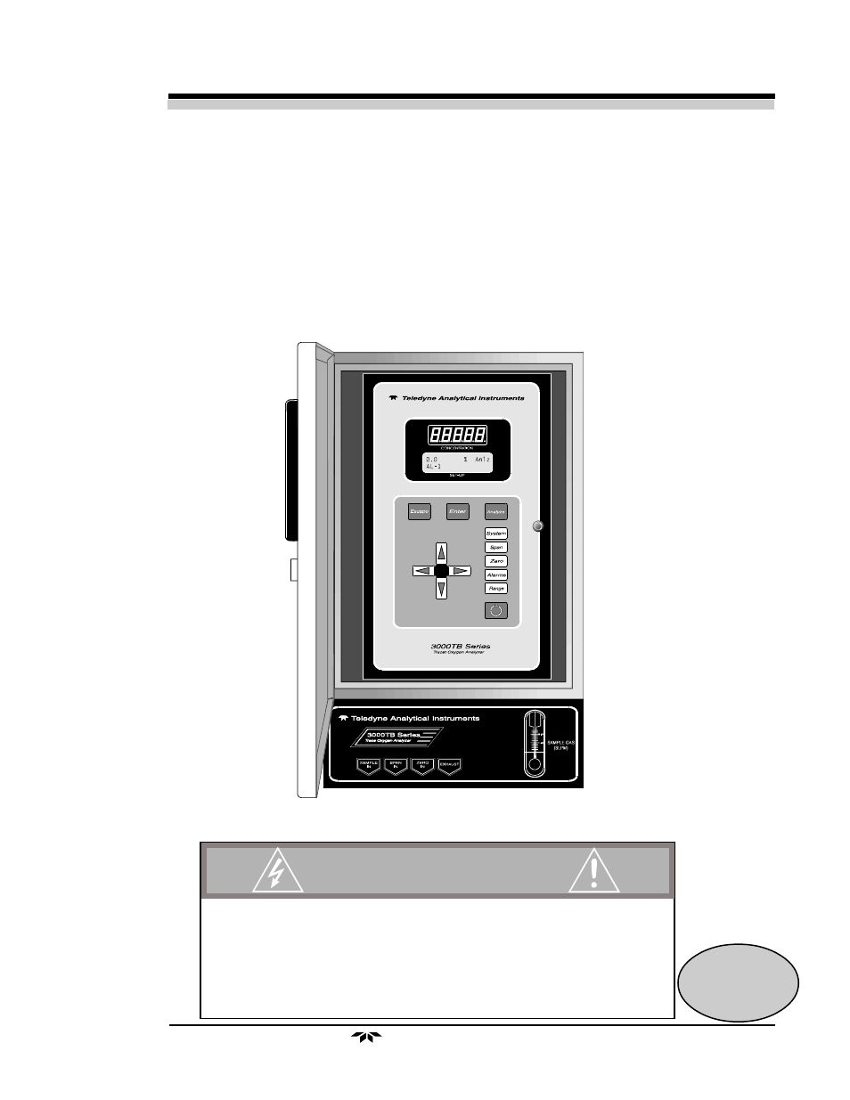 Teledyne 3000TB - Bulkhead mount trace oxygen analyzer User Manual | 78 pages