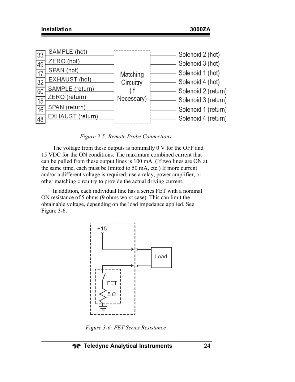 Teledyne 3000ZA - Trace oxygen analyzer User Manual | Page 36 / 81