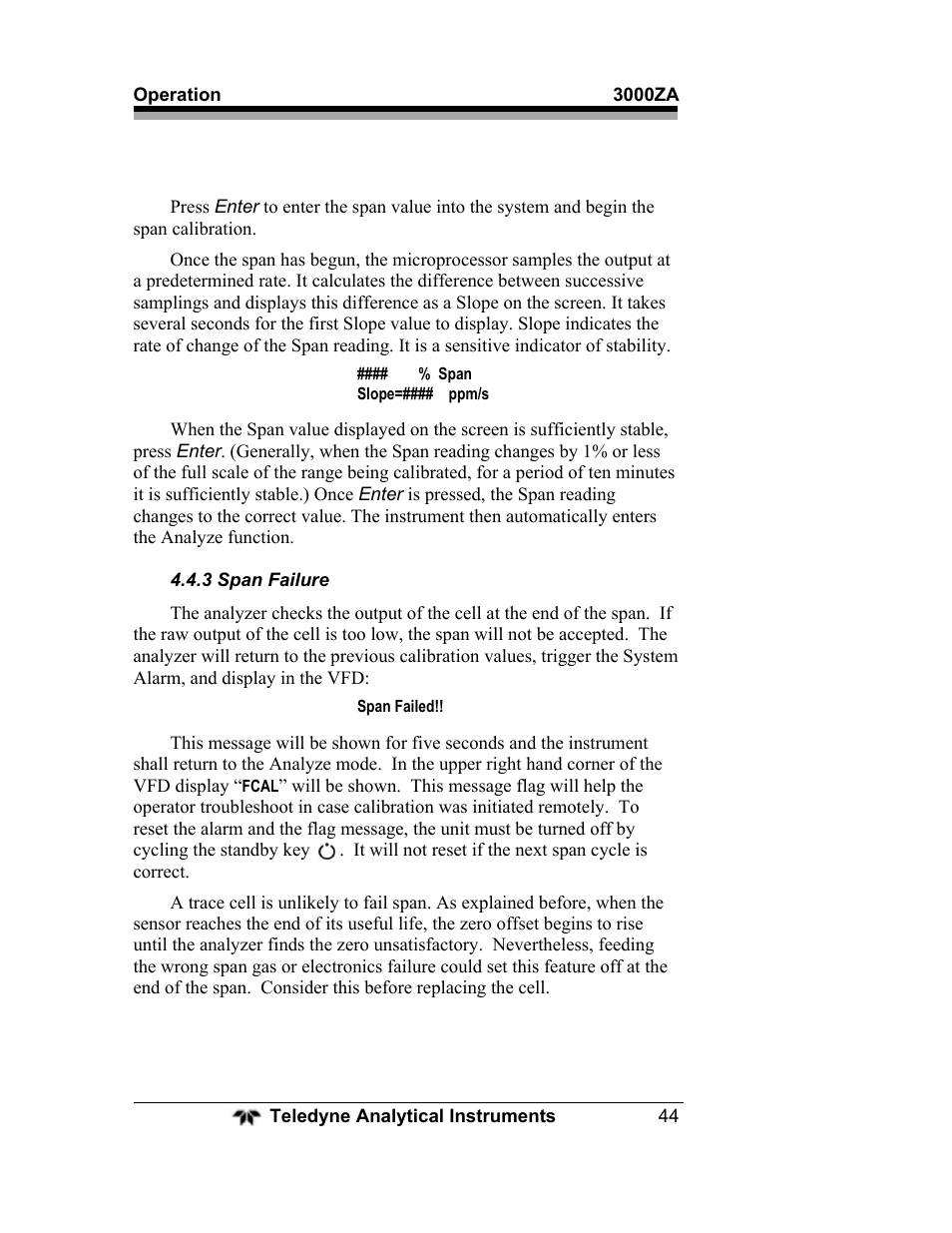 Teledyne 3000ZA - Trace oxygen analyzer User Manual | Page 56 / 81