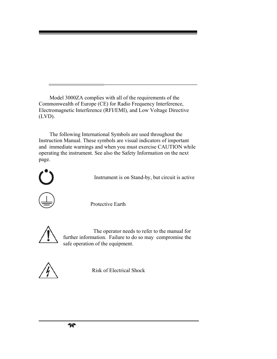 Important notice | Teledyne 3000ZA-3X - Trace oxygen analyzer User Manual | Page 4 / 72