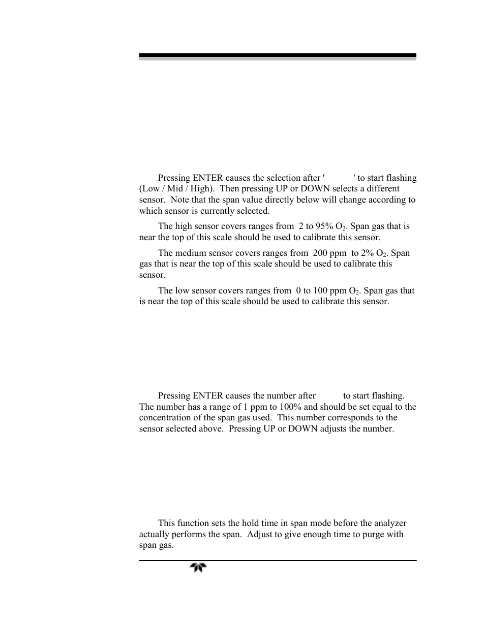 Teledyne 3000ZA-3X - Trace oxygen analyzer User Manual | Page 49 / 72