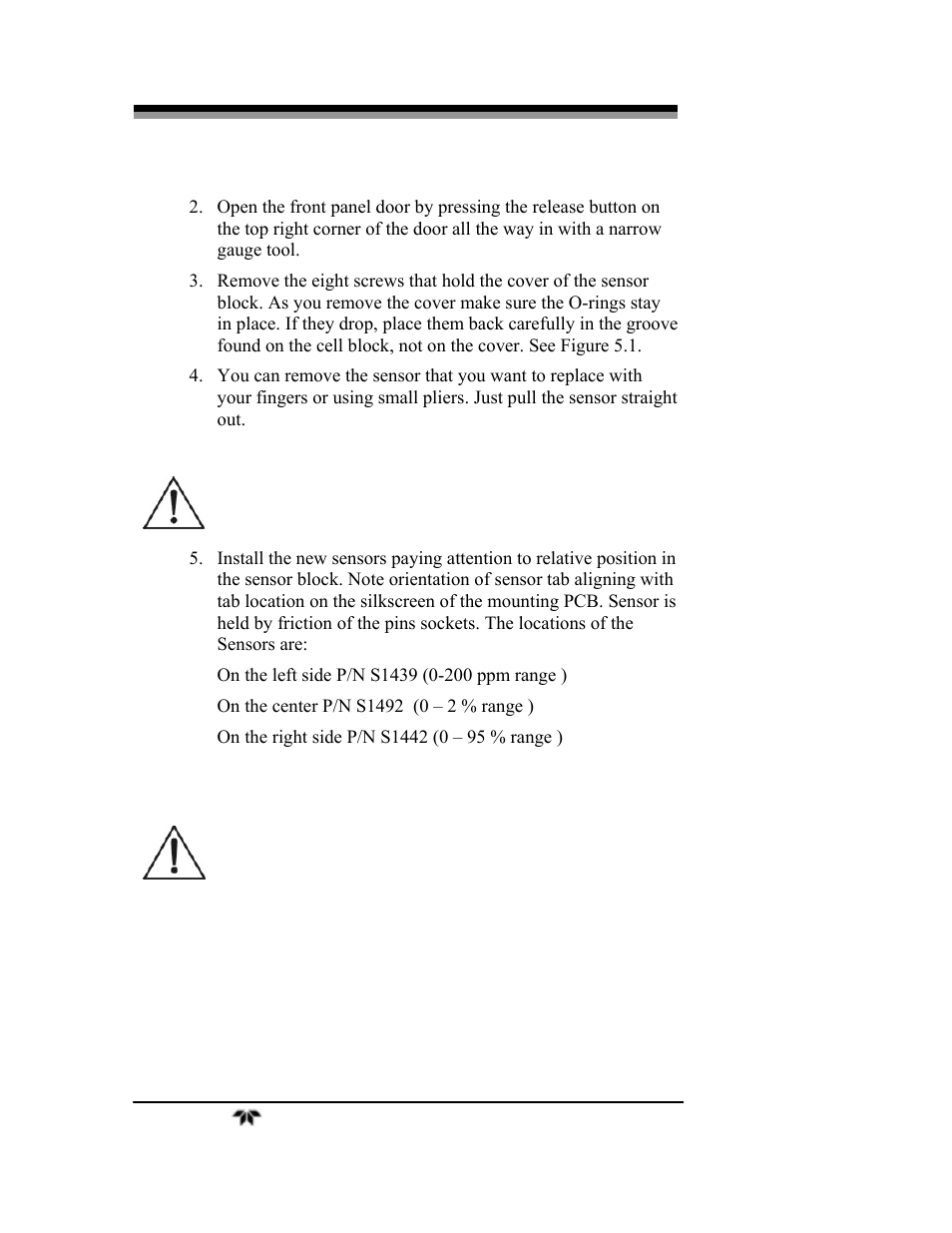 Teledyne 3000ZA-3X - Trace oxygen analyzer User Manual | Page 58 / 72