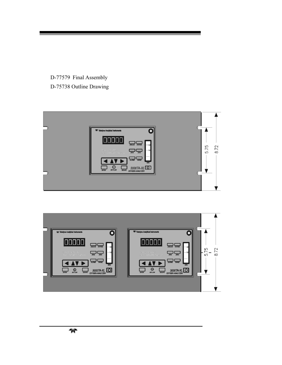 Teledyne 3000ZA-3X - Trace oxygen analyzer User Manual | Page 68 / 72