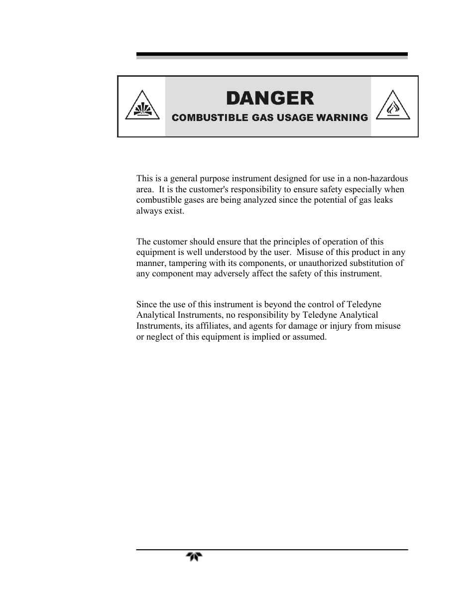 Teledyne 3000ZA-3X - Trace oxygen analyzer User Manual | Page 7 / 72