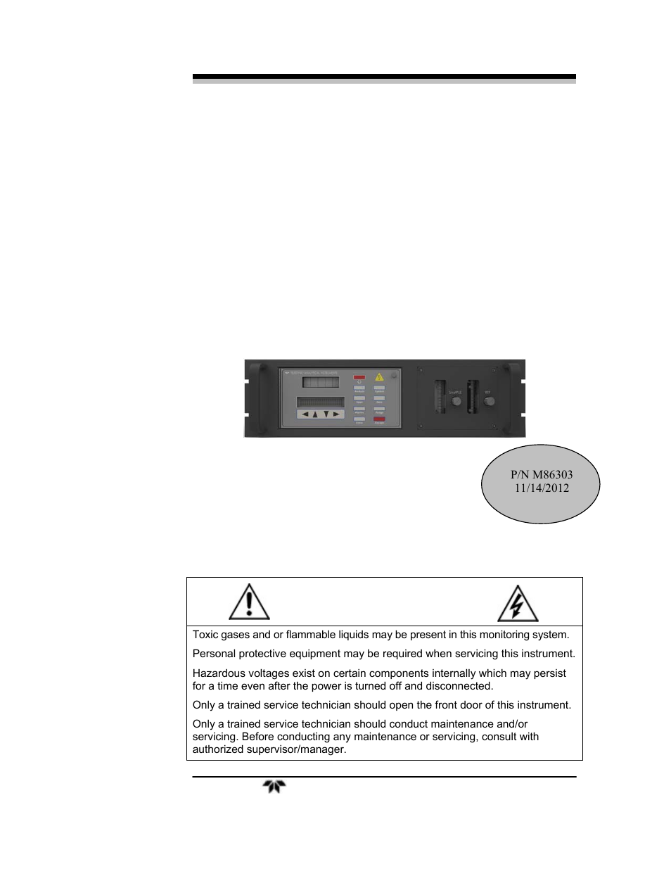 Teledyne 3000ZA2G - Zirconium oxide analyzer User Manual | 72 pages