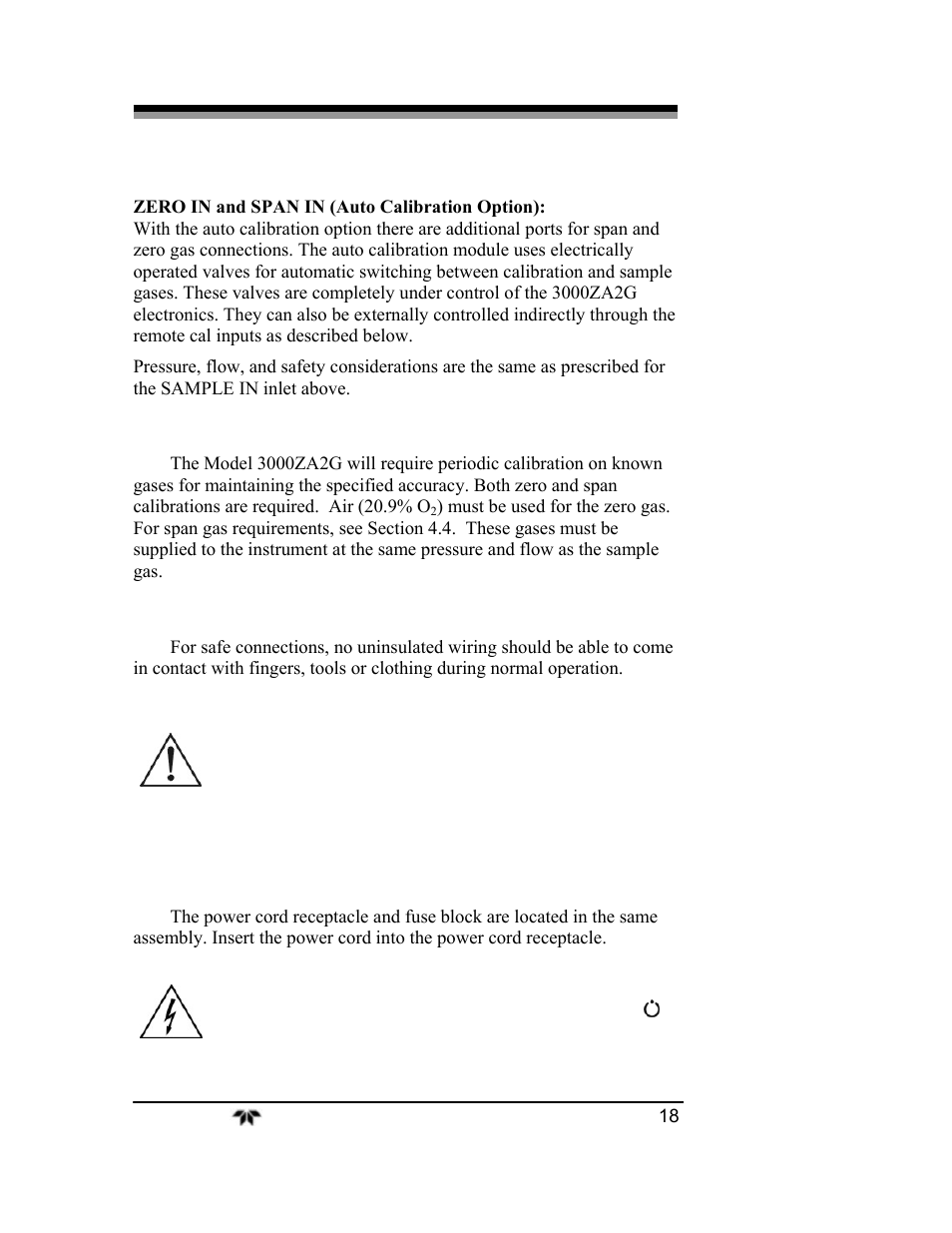 Teledyne 3000ZA2G - Zirconium oxide analyzer User Manual | Page 30 / 72