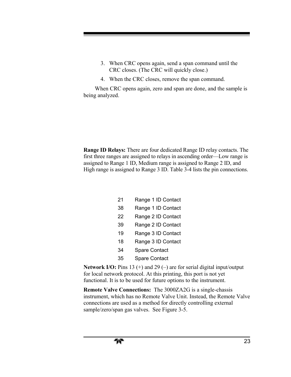 Teledyne 3000ZA2G - Zirconium oxide analyzer User Manual | Page 35 / 72