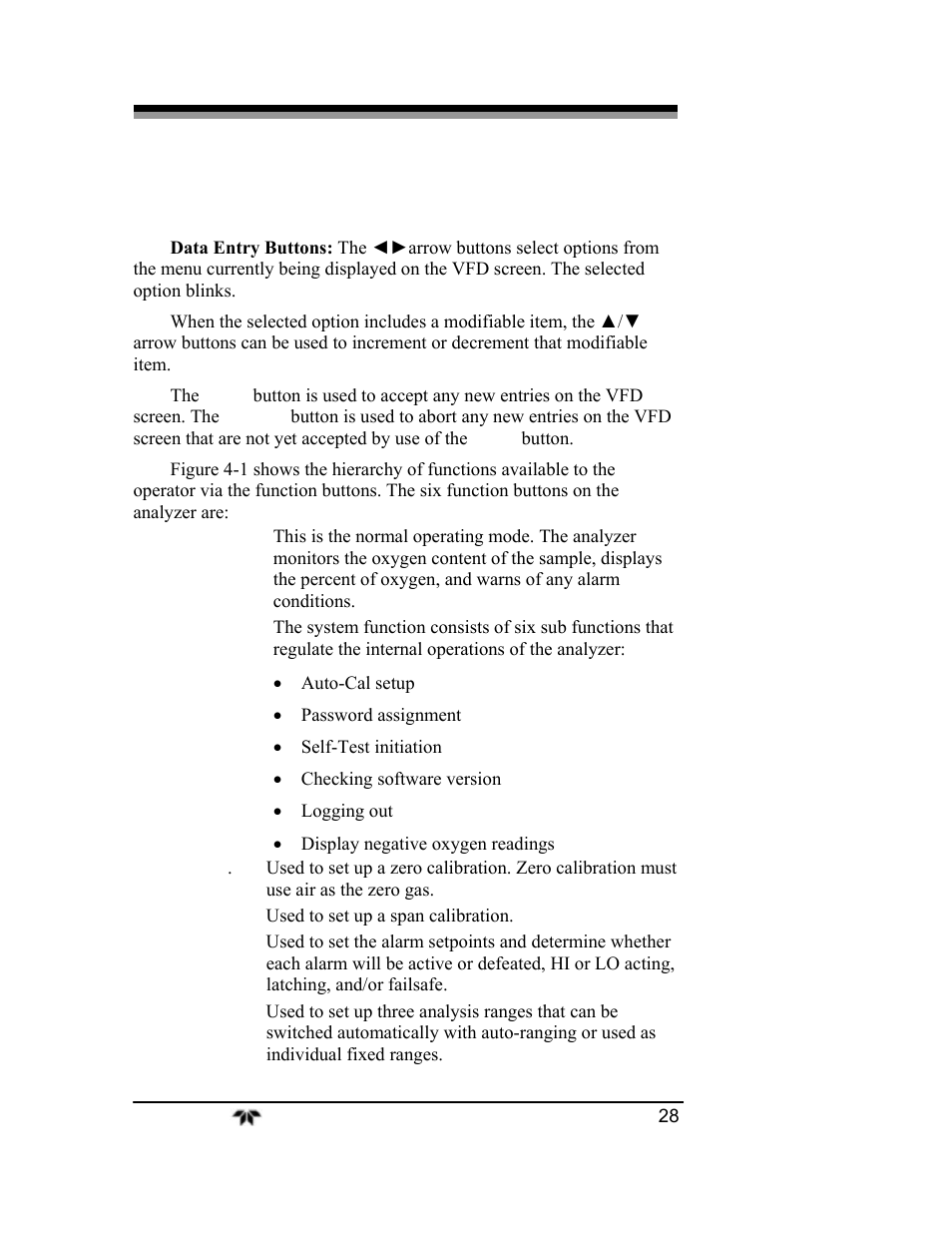 Teledyne 3000ZA2G - Zirconium oxide analyzer User Manual | Page 40 / 72