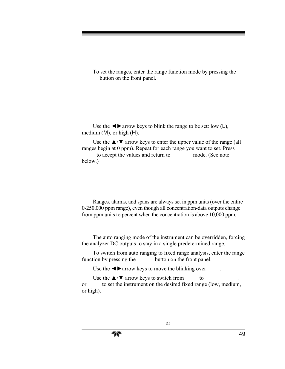 Teledyne 3000ZA2G - Zirconium oxide analyzer User Manual | Page 61 / 72