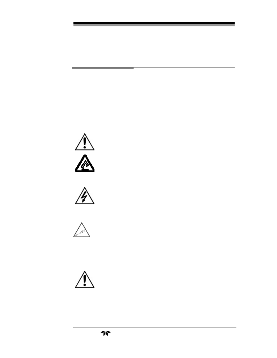 Safety messages | Teledyne 3010MA - Paramagnetic oxygen analyzer, includes 0-100% range User Manual | Page 3 / 88