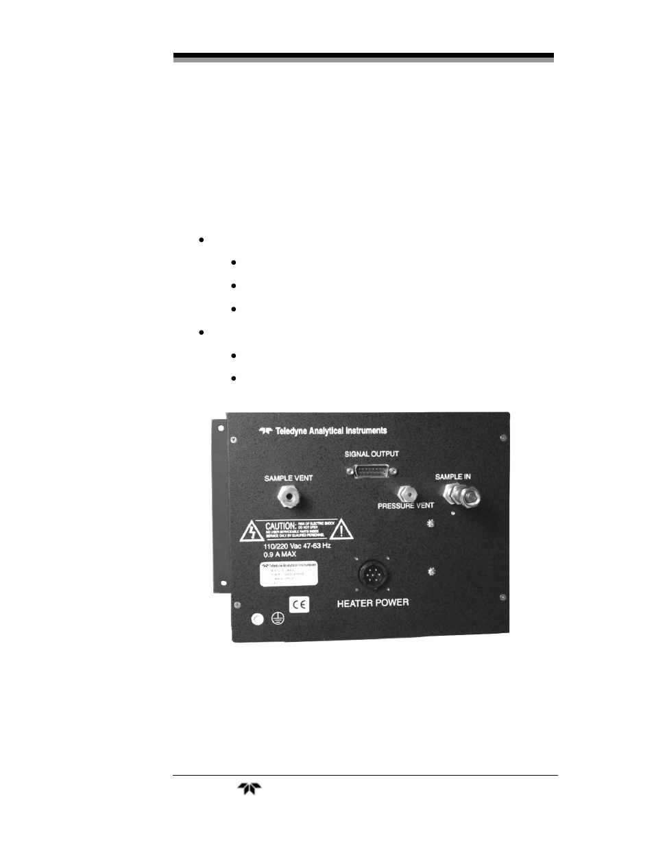 Teledyne 3010MA - Paramagnetic oxygen analyzer, includes 0-100% range User Manual | Page 38 / 88