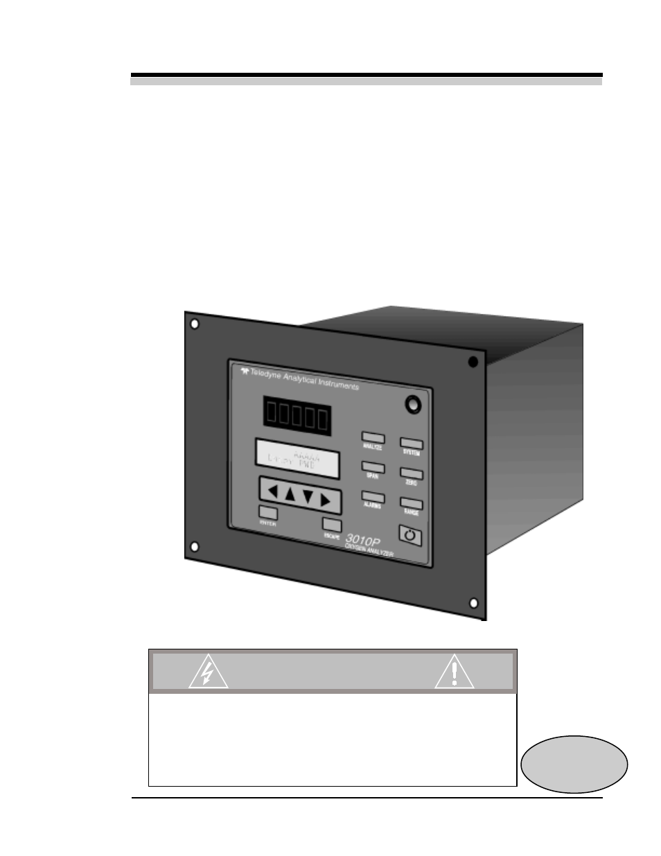 Teledyne 3010PA - Split architecture percent oxygen analyzer User Manual | 105 pages