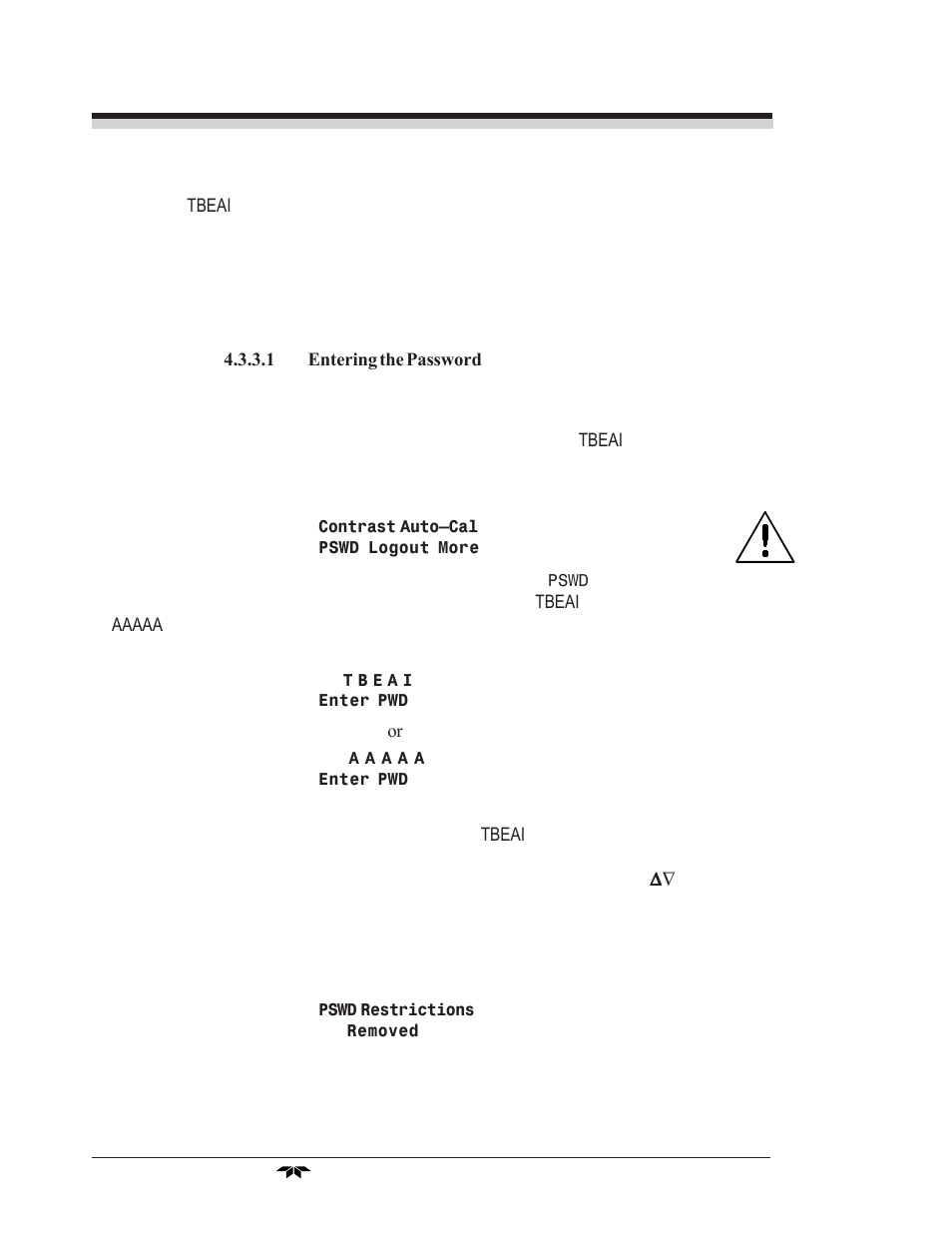 Teledyne 3010PAC - Split architecture percent oxygen analyzer (EU - CENELEC) User Manual | Page 40 / 88