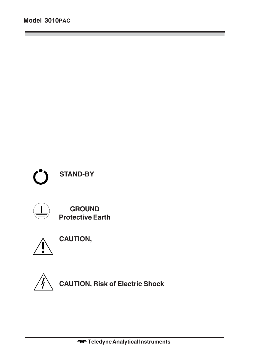 Teledyne 3010PAC - Split architecture percent oxygen analyzer (EU - CENELEC) User Manual | Page 8 / 88