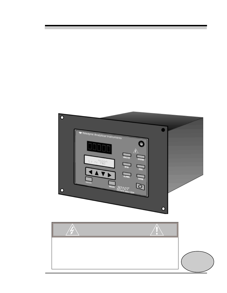Teledyne 3010TA - Split architecture trace oxygen analyzer User Manual | 101 pages