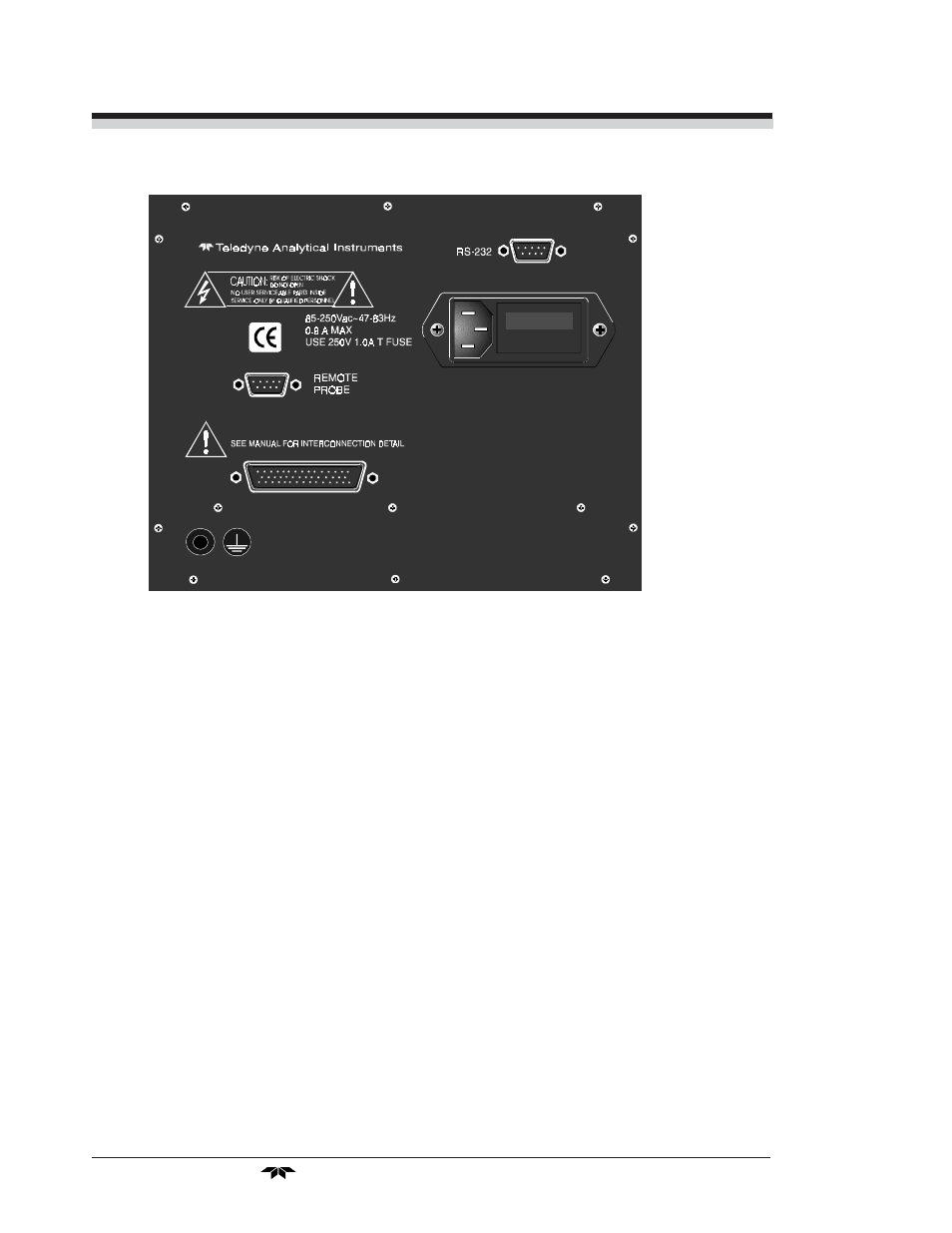 Teledyne 3010TAC - Split architecture trace oxygen analyzer (EU - CENELEC) User Manual | Page 16 / 90