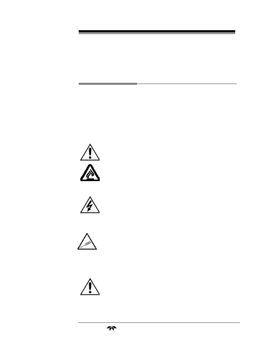 Safety messages | Teledyne 3110 – Portable Trace/Percent Oxygen Analyzer, FM-approved configuration User Manual | Page 3 / 45