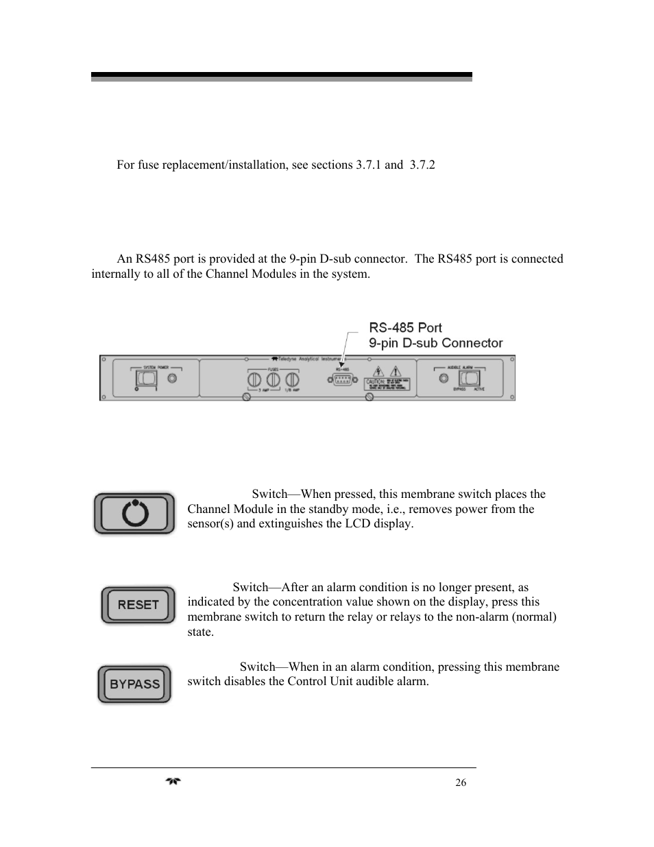 Teledyne 3220 - Multi-channel oxygen monitor system User Manual | Page 40 / 58