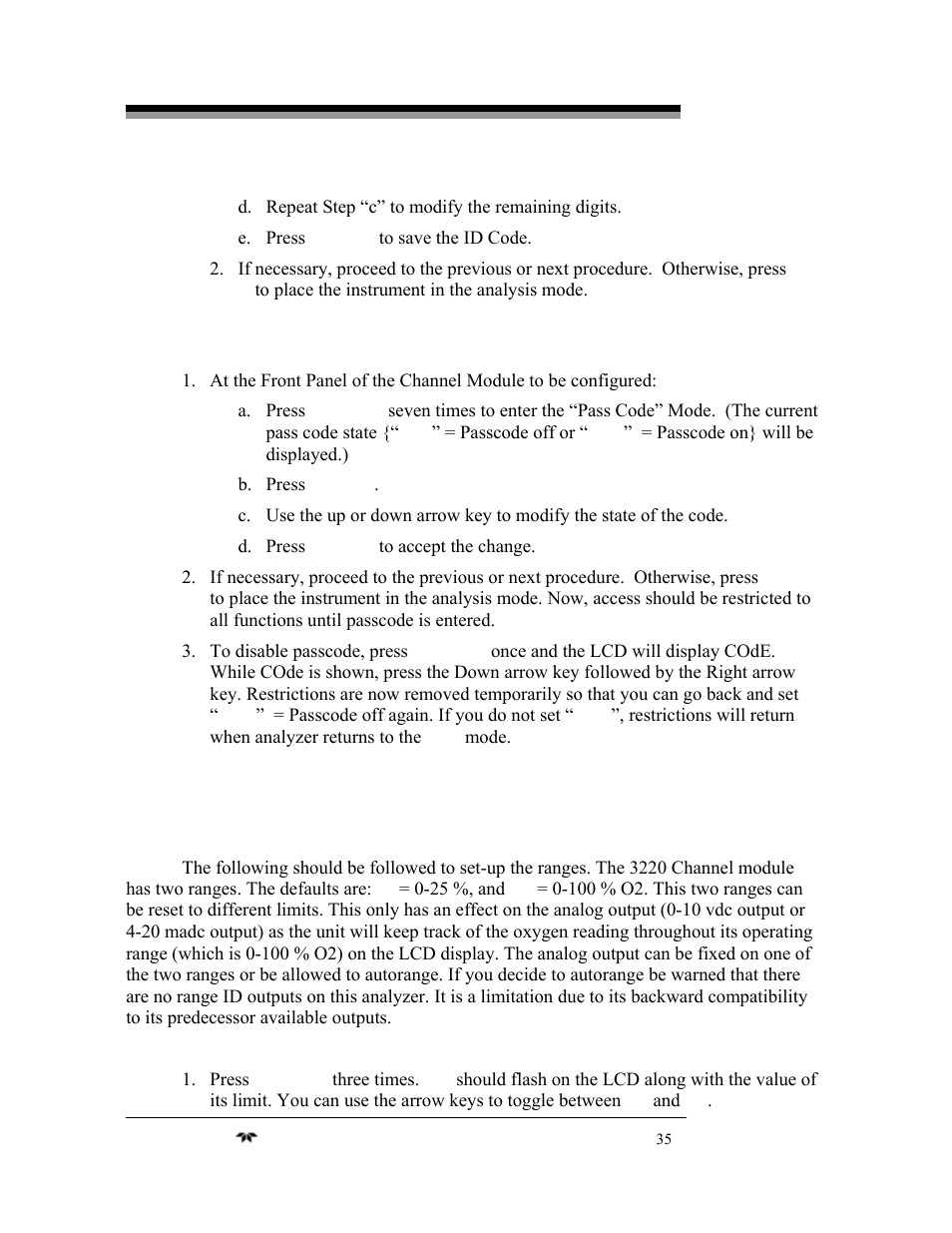 Teledyne 3220 - Multi-channel oxygen monitor system User Manual | Page 49 / 58