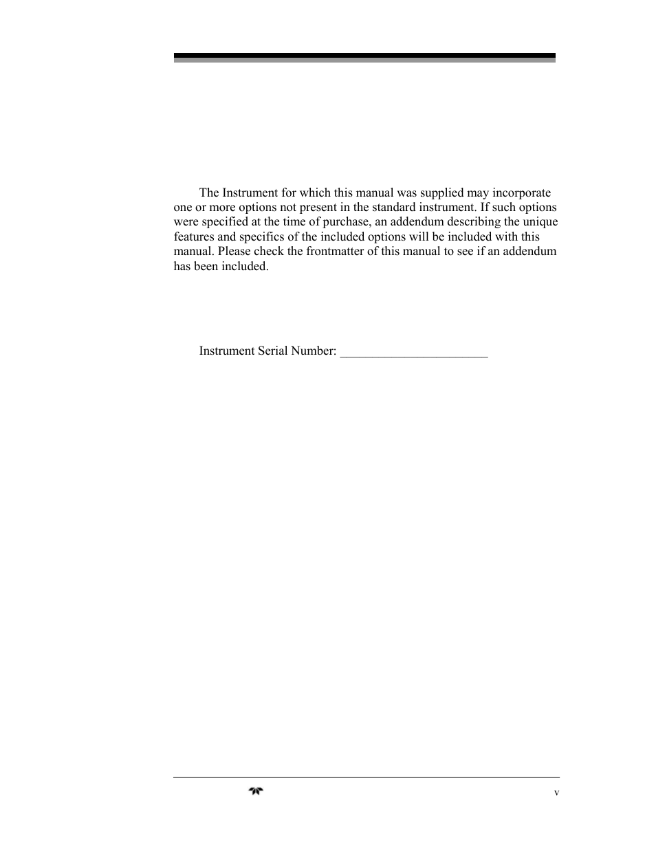 Specific model information | Teledyne 3220 - Multi-channel oxygen monitor system User Manual | Page 5 / 58