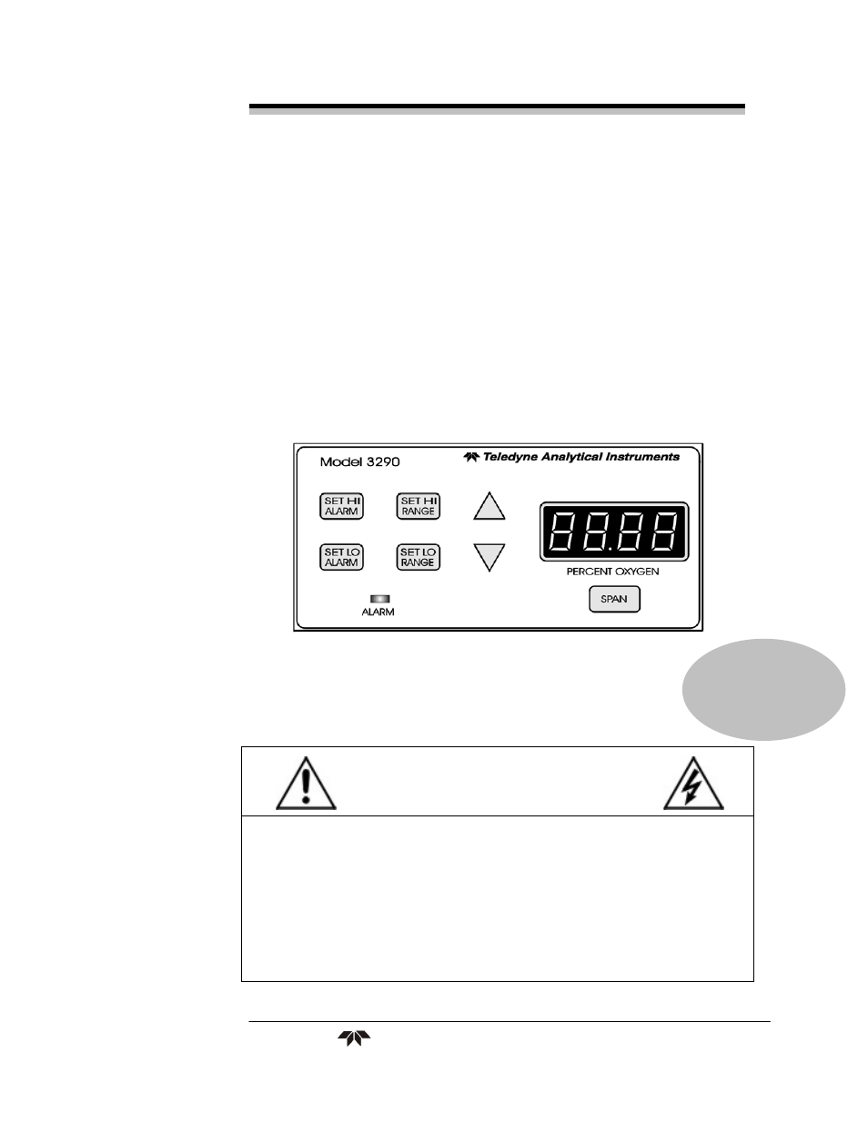 Teledyne 3290 - OEM percent oxygen analyzer User Manual | 47 pages