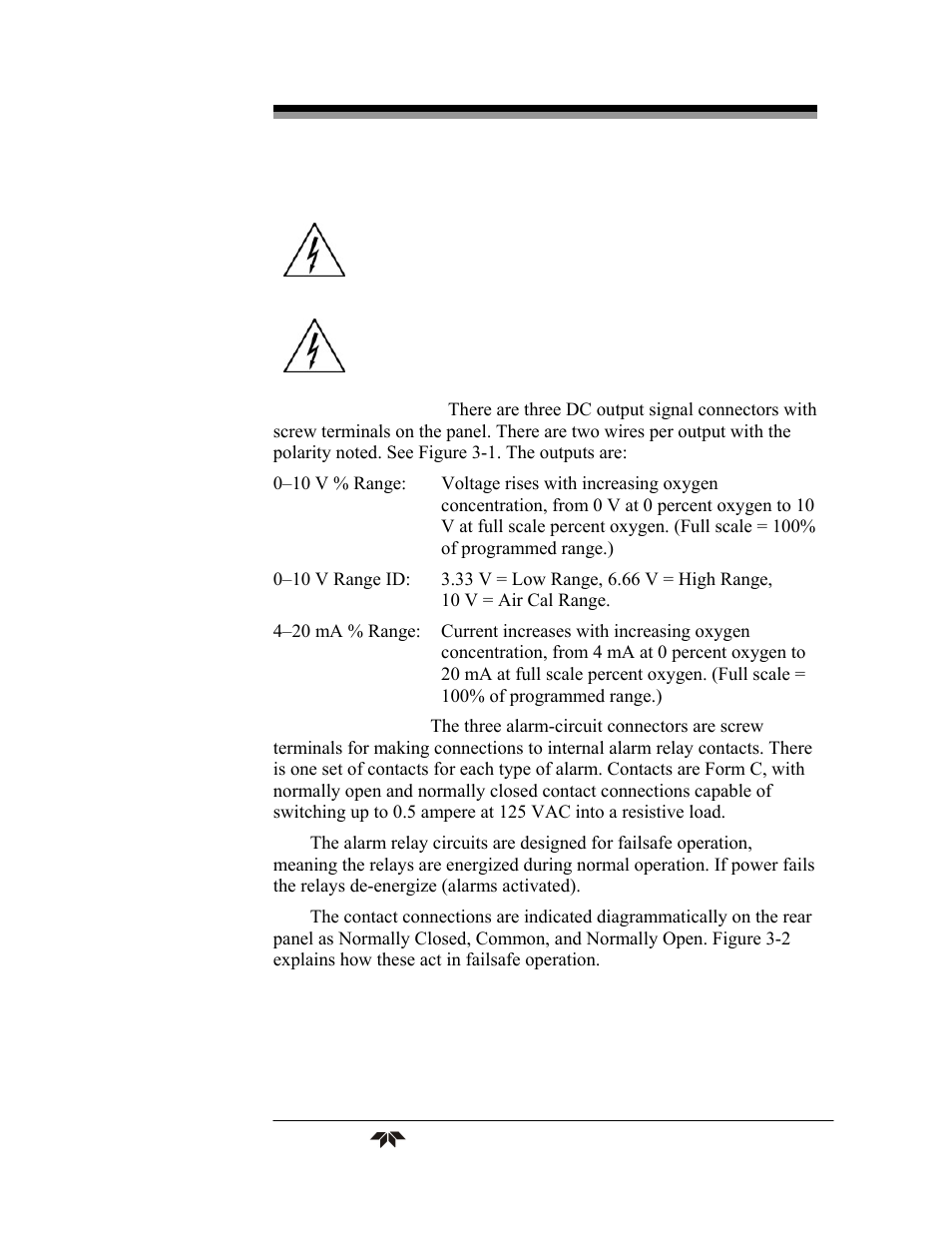 Teledyne 3290 - OEM percent oxygen analyzer User Manual | Page 29 / 47