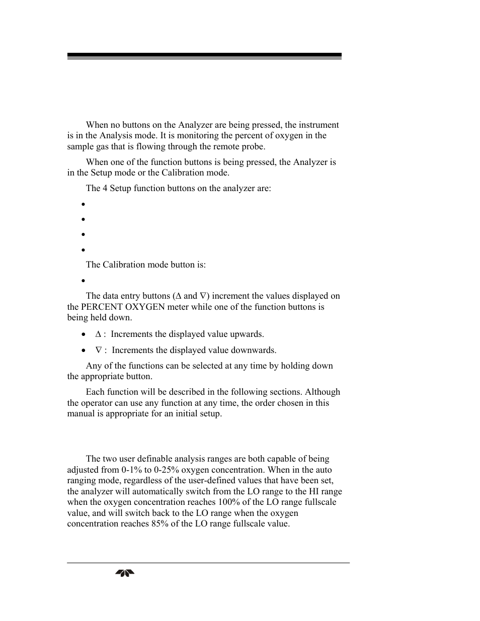 Teledyne 3290 - OEM percent oxygen analyzer User Manual | Page 34 / 47