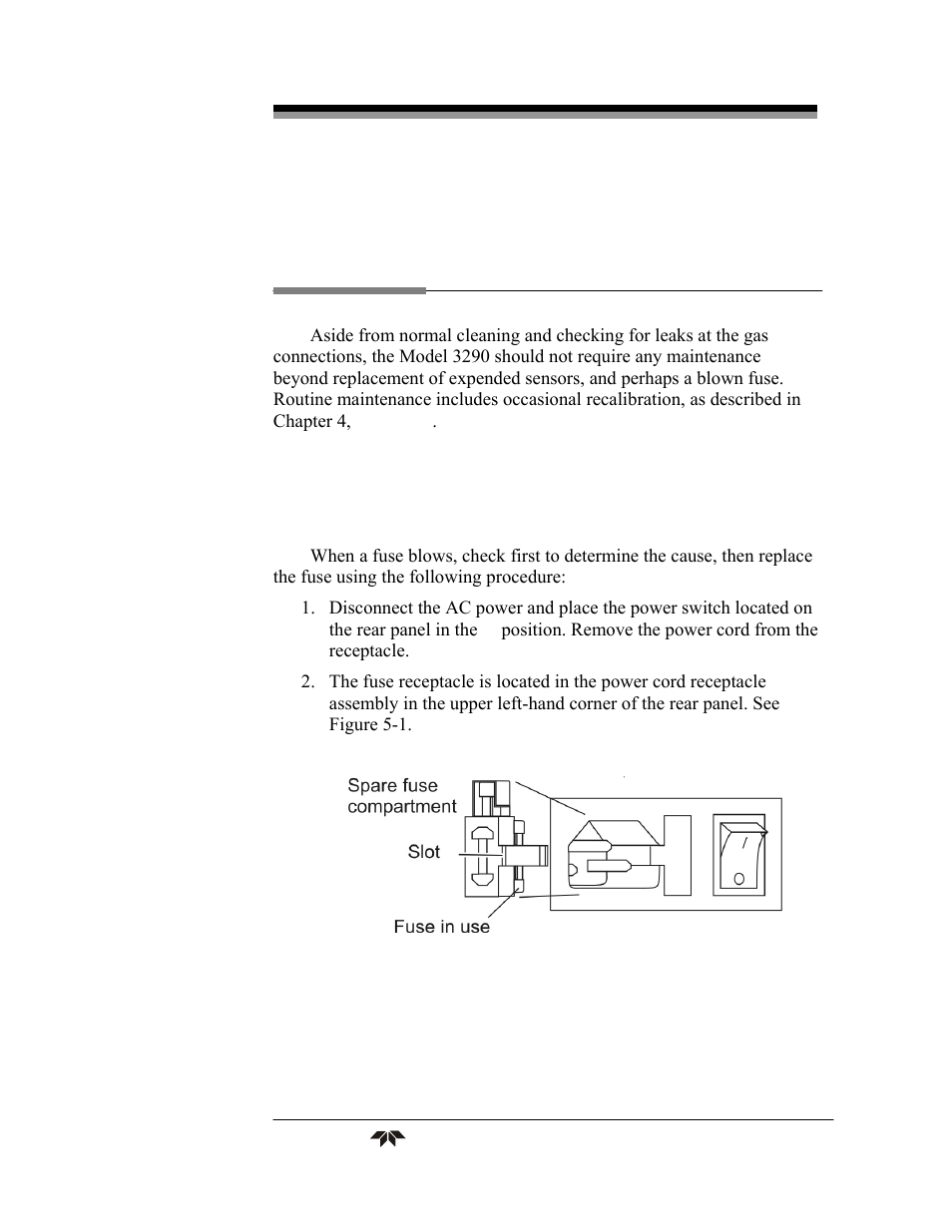 Maintenance | Teledyne 3290 - OEM percent oxygen analyzer User Manual | Page 39 / 47