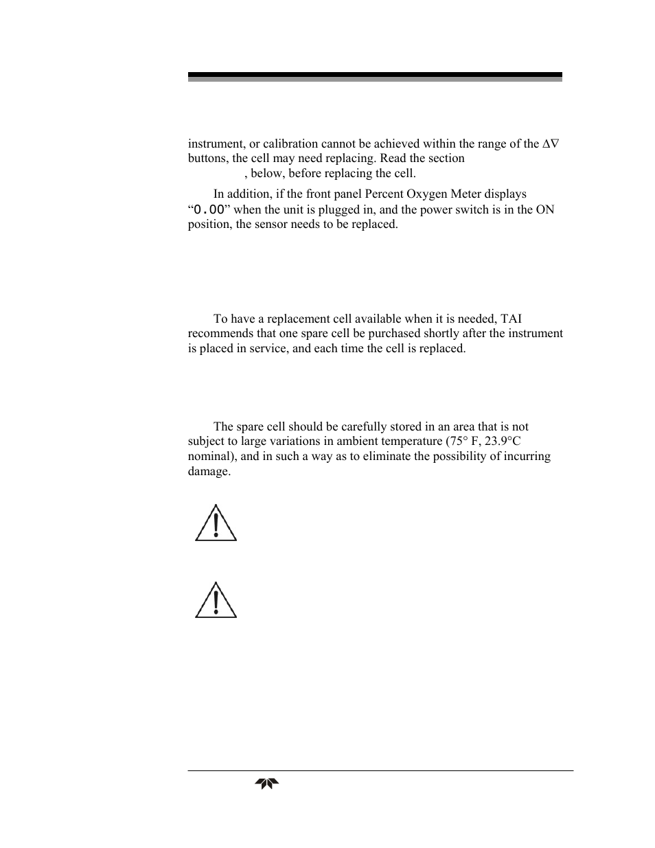 Teledyne 3290 - OEM percent oxygen analyzer User Manual | Page 41 / 47