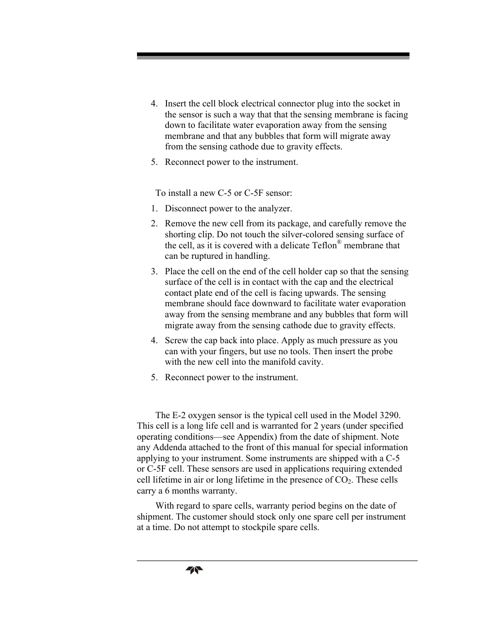 Teledyne 3290 - OEM percent oxygen analyzer User Manual | Page 43 / 47