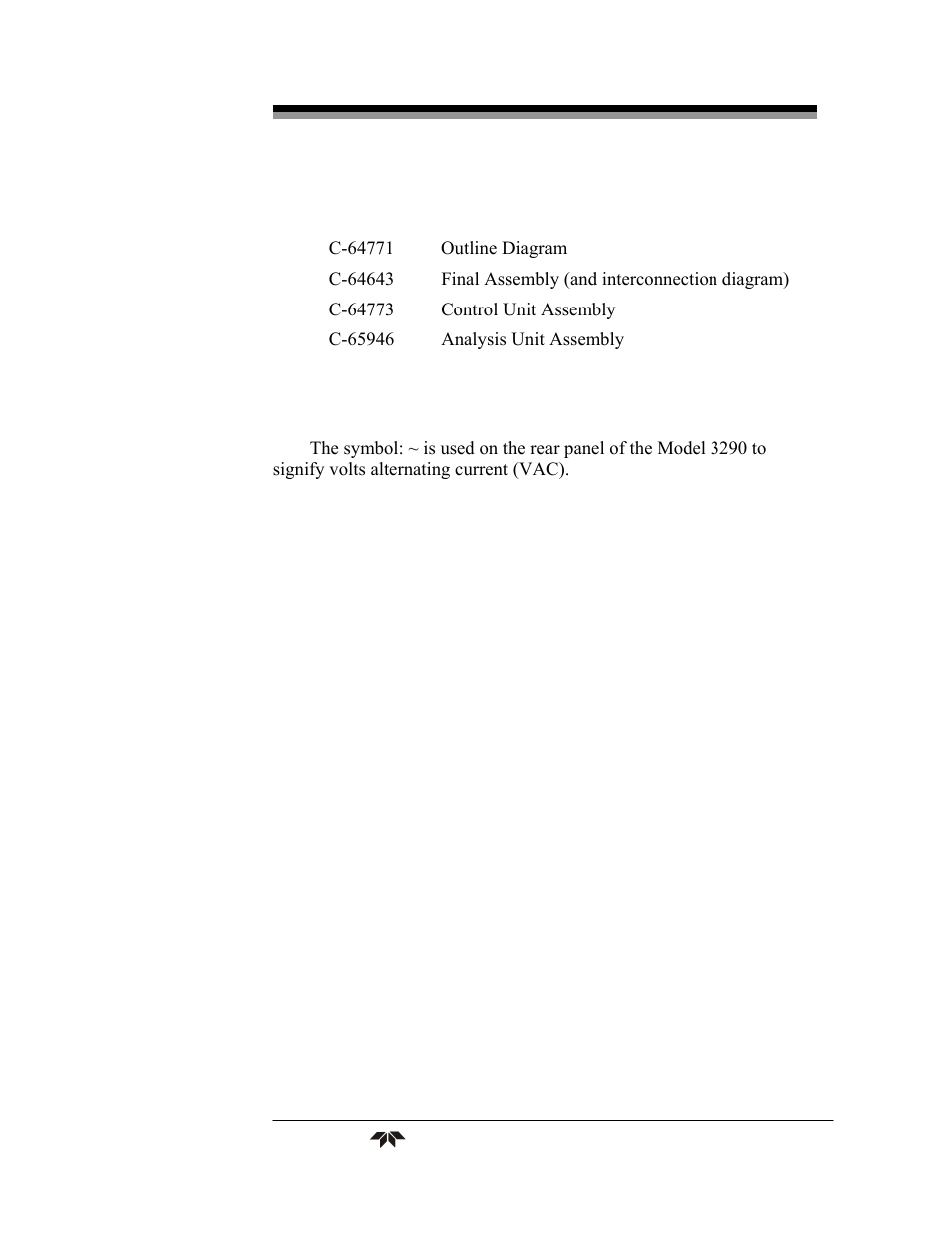 Teledyne 3290 - OEM percent oxygen analyzer User Manual | Page 47 / 47