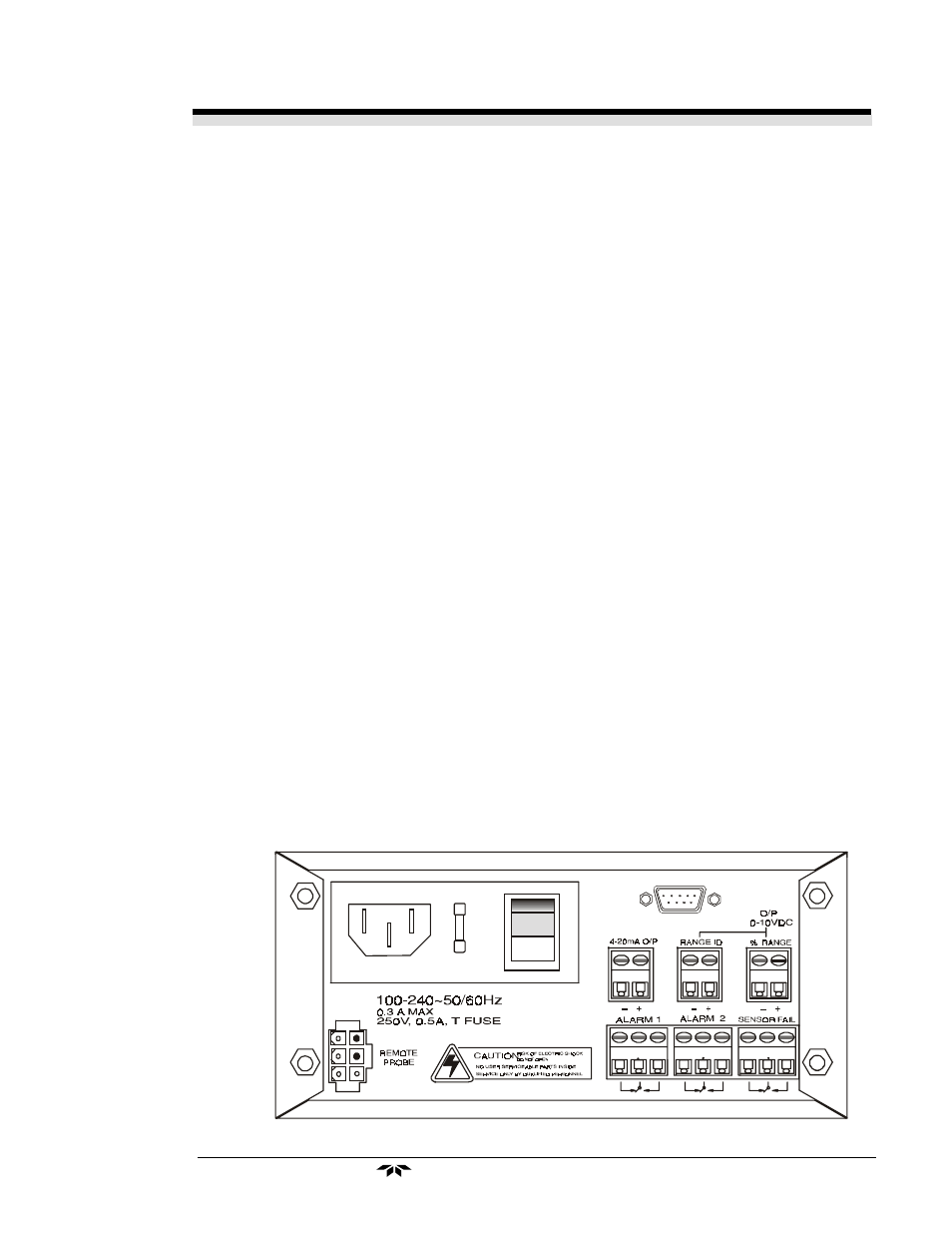 Teledyne 3300PA - Low cost percent oxygen analyzer User Manual | Page 9 / 36