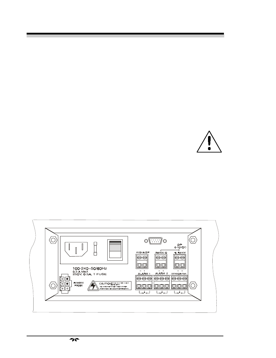 Teledyne 3300PB - Low cost percent oxygen analyzer User Manual | Page 18 / 41