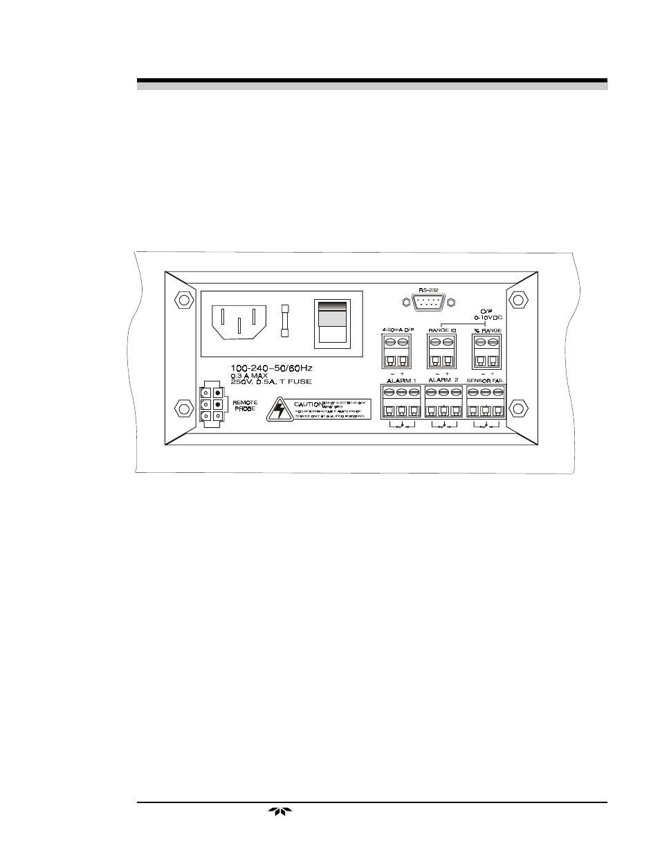 Teledyne 3300TA - Low cost trace oxygen analyzer User Manual | Page 19 / 43