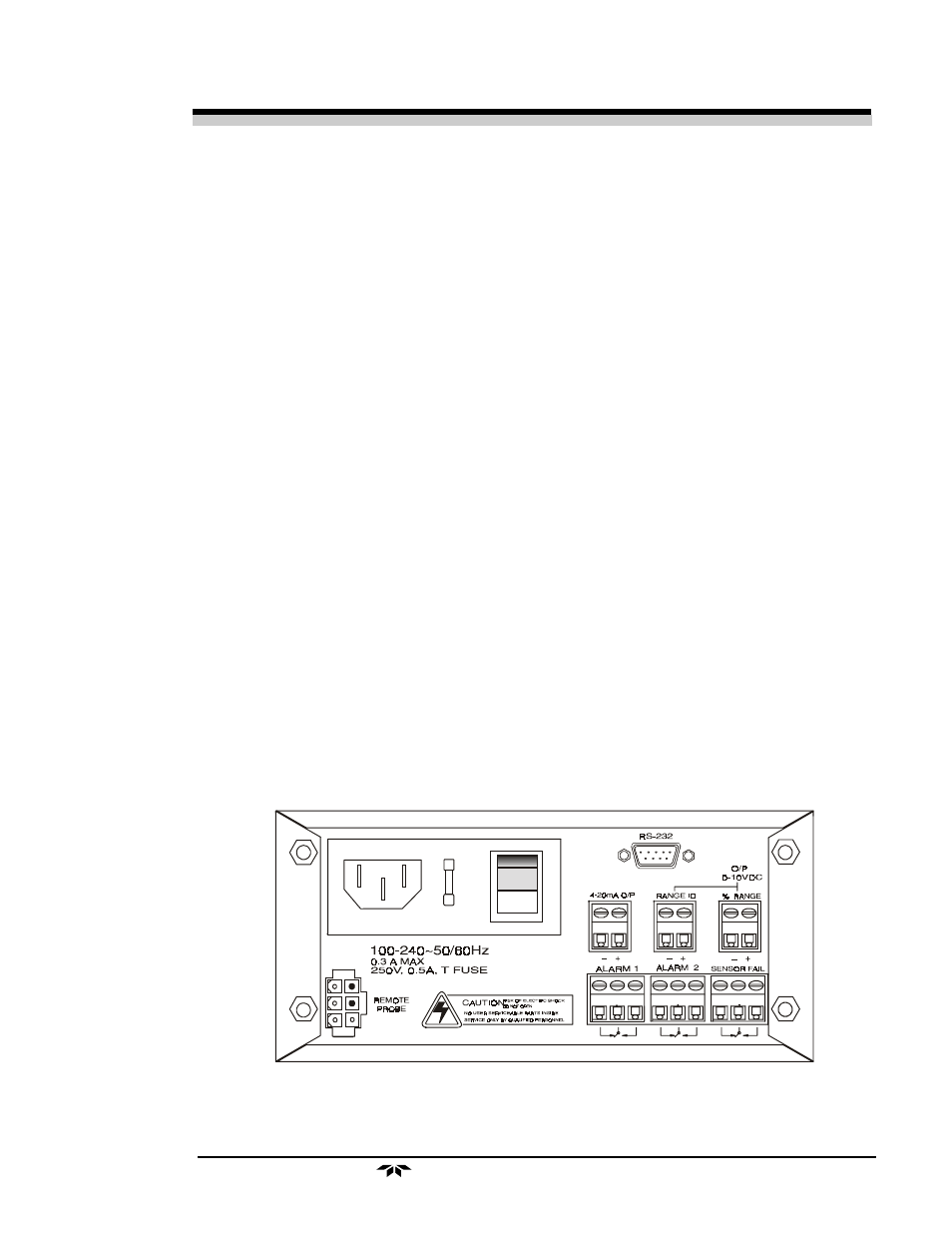Teledyne 3300TA - Low cost trace oxygen analyzer User Manual | Page 9 / 43